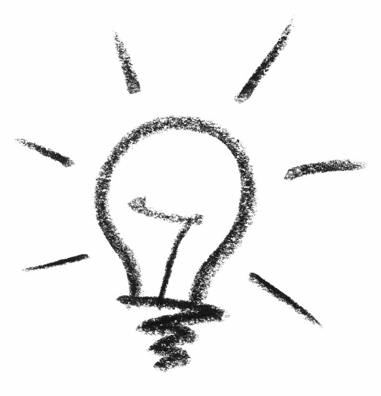 Drawing of a light bulb