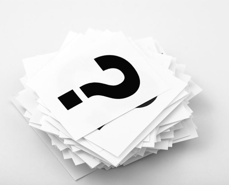 Stack of question marks