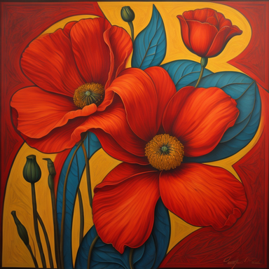 Picture of poppy flowers