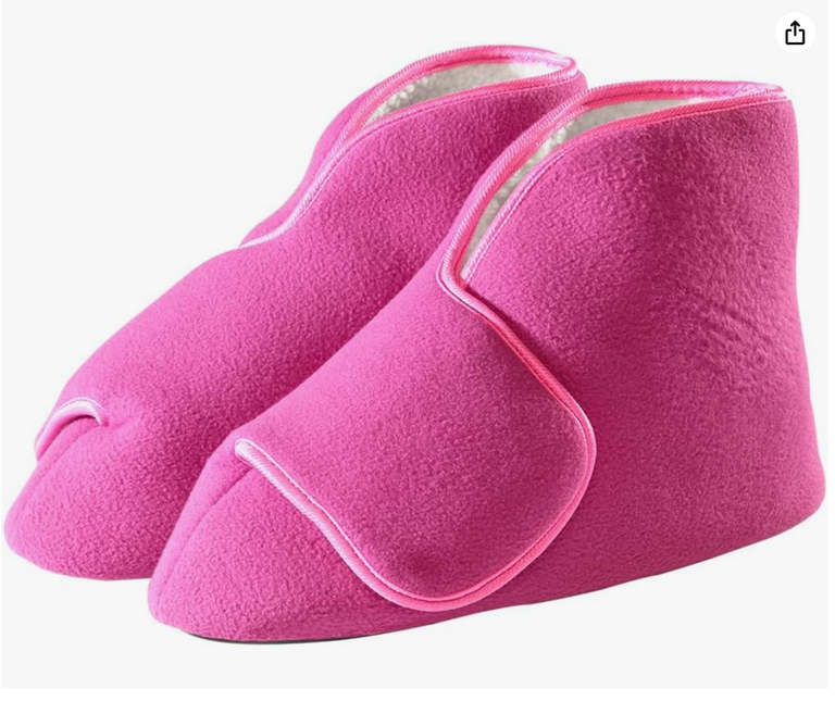 Adaptive fleece slippers