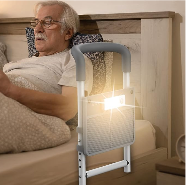 Bed Rails with Light & Storage